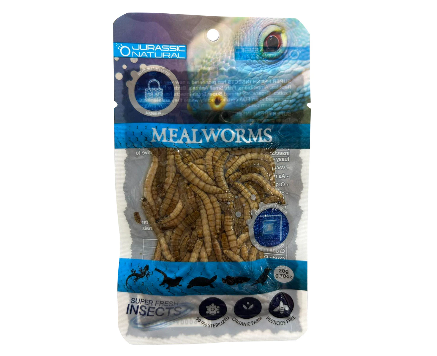 Jurassic Natural Superfresh Mealworms 20g 15pk