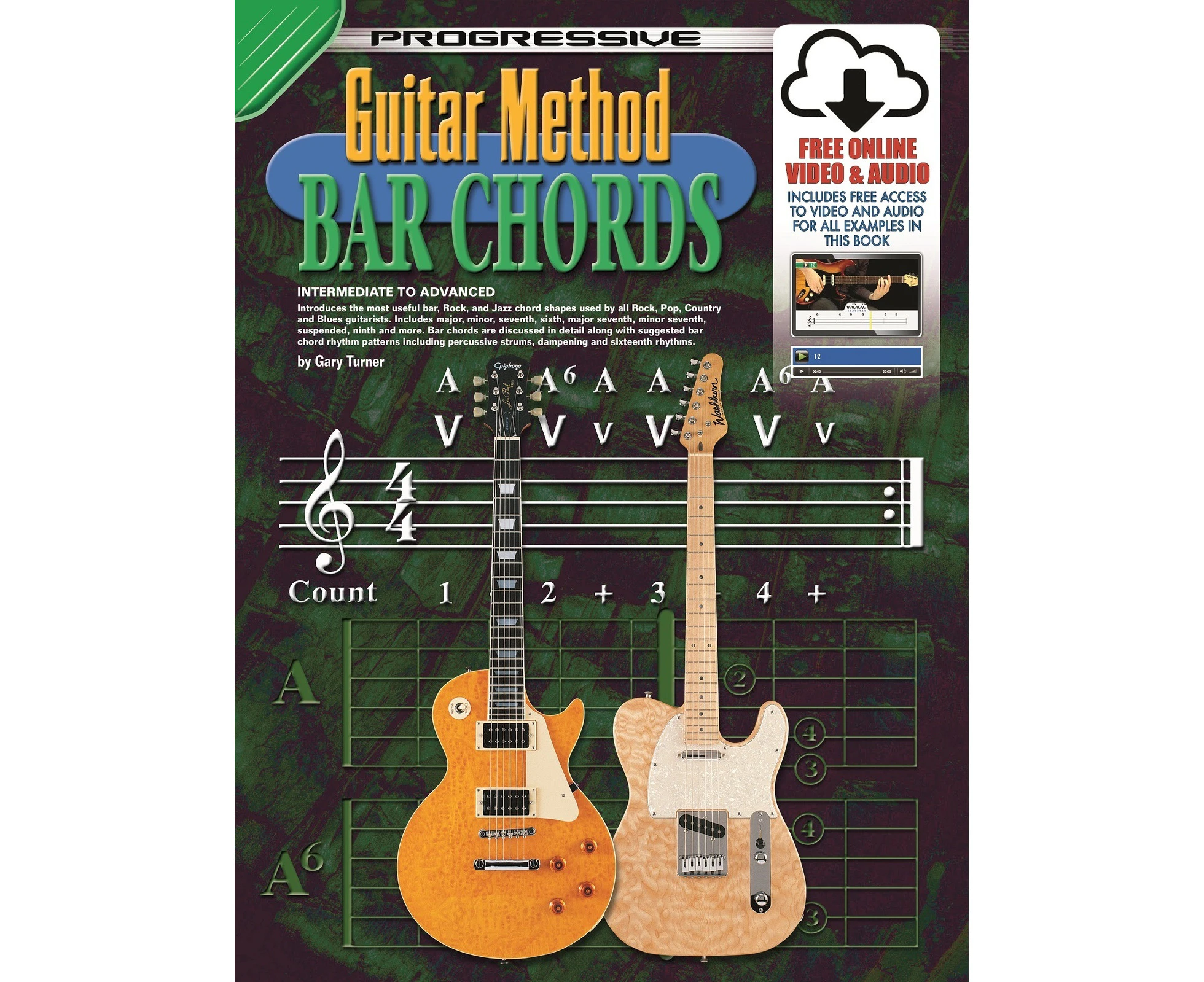 Progressive Guitar Method Bar Chords Book/Online Video & Audio