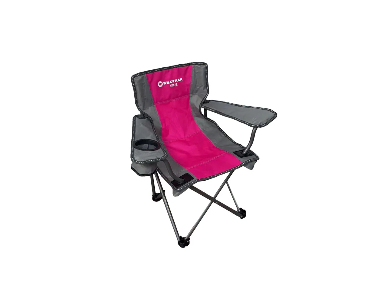 Wildtrak Kidz Camp Chair Pink 100Kg Weight Rating Outdoor Camping 67x60cm