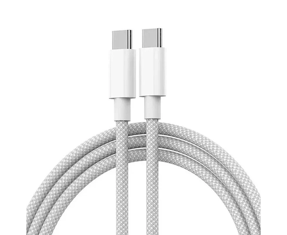 60W Fast Type C to USB C 1m/3ft Cable Charger For iPhone 15 Series - Grey