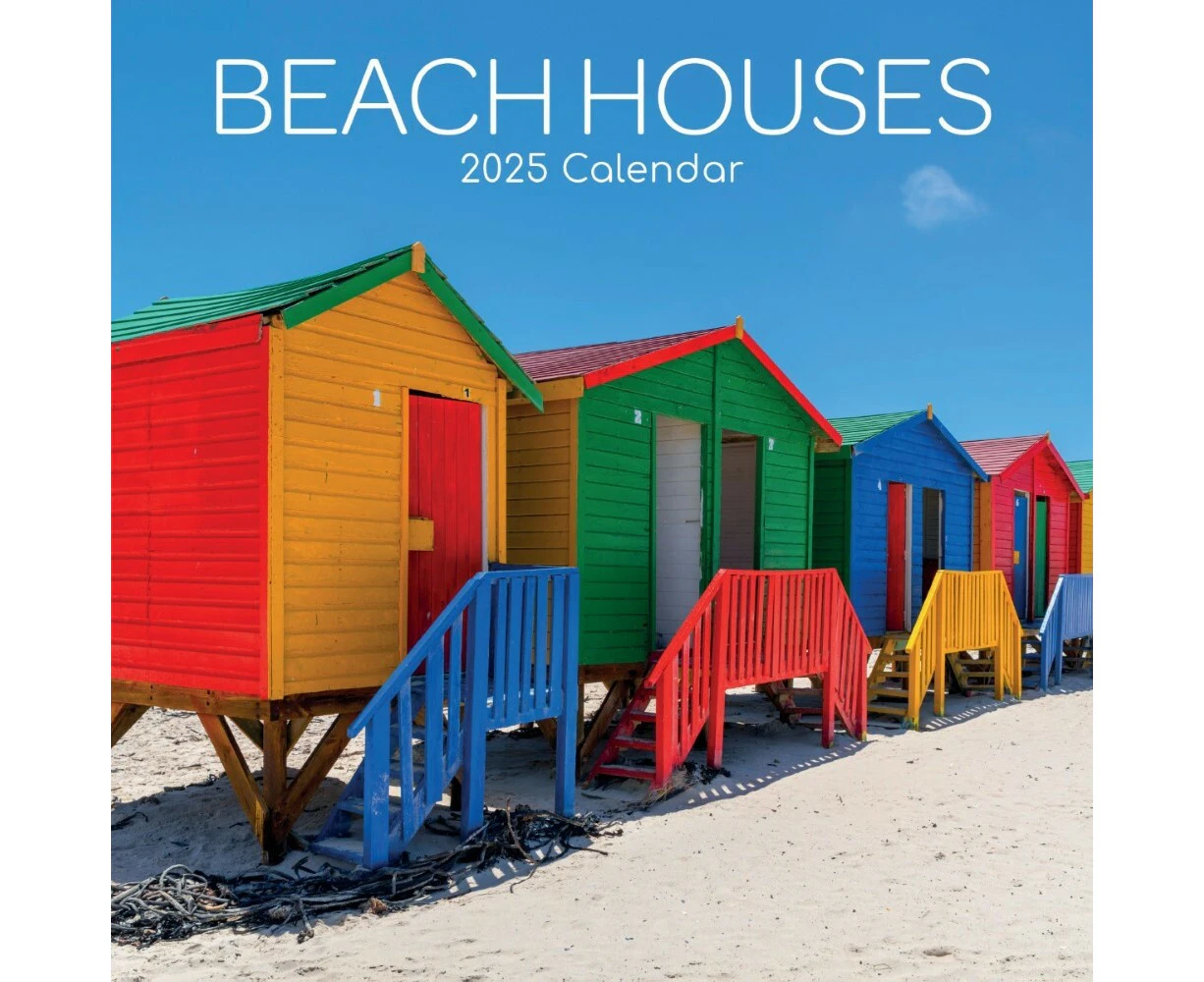 Beach Houses - 2025 Wall Calendar 16 month by Gifted Stationery