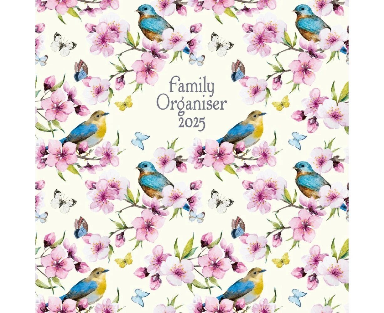 Birdsong Family Organiser - 2025 Wall Calendar 16 month by Gifted Stationery