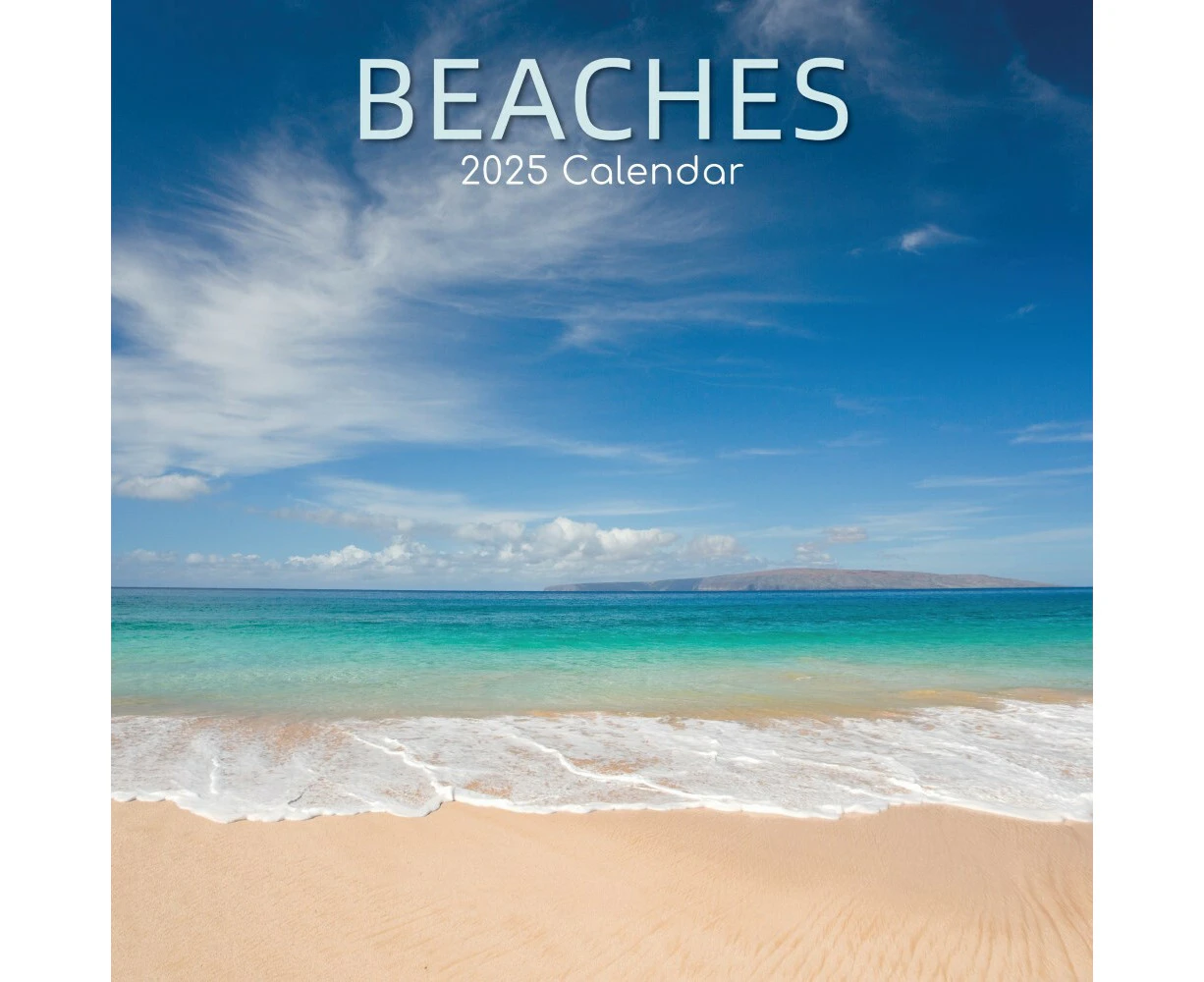 Beaches - 2025 Square Wall Calendar 16 month by Gifted Stationery