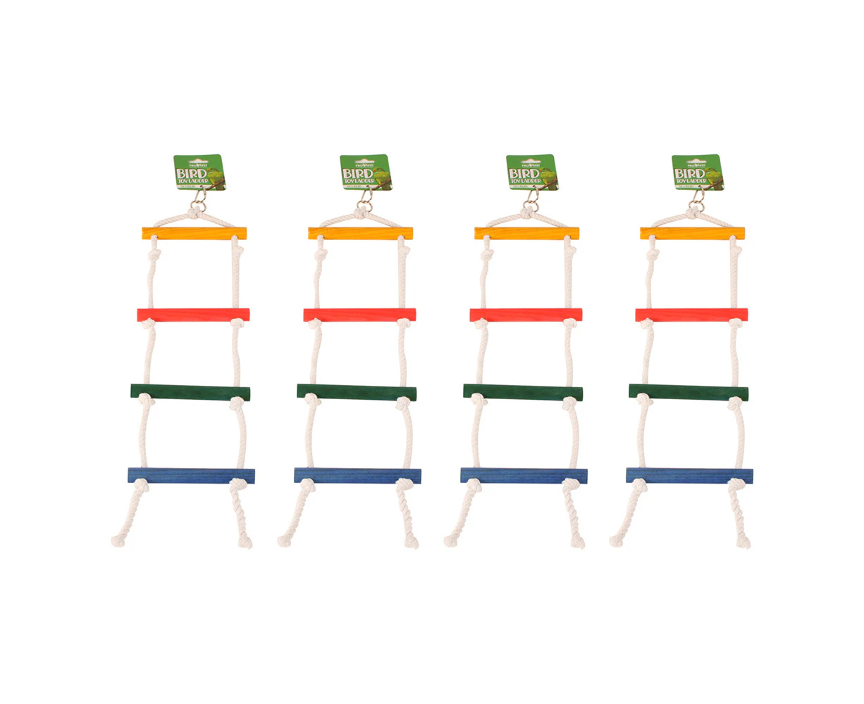 4x Pro Pet Max Bird Toy Ladder Interactive Play Toy Outdoor Camping Gear 58x15cm