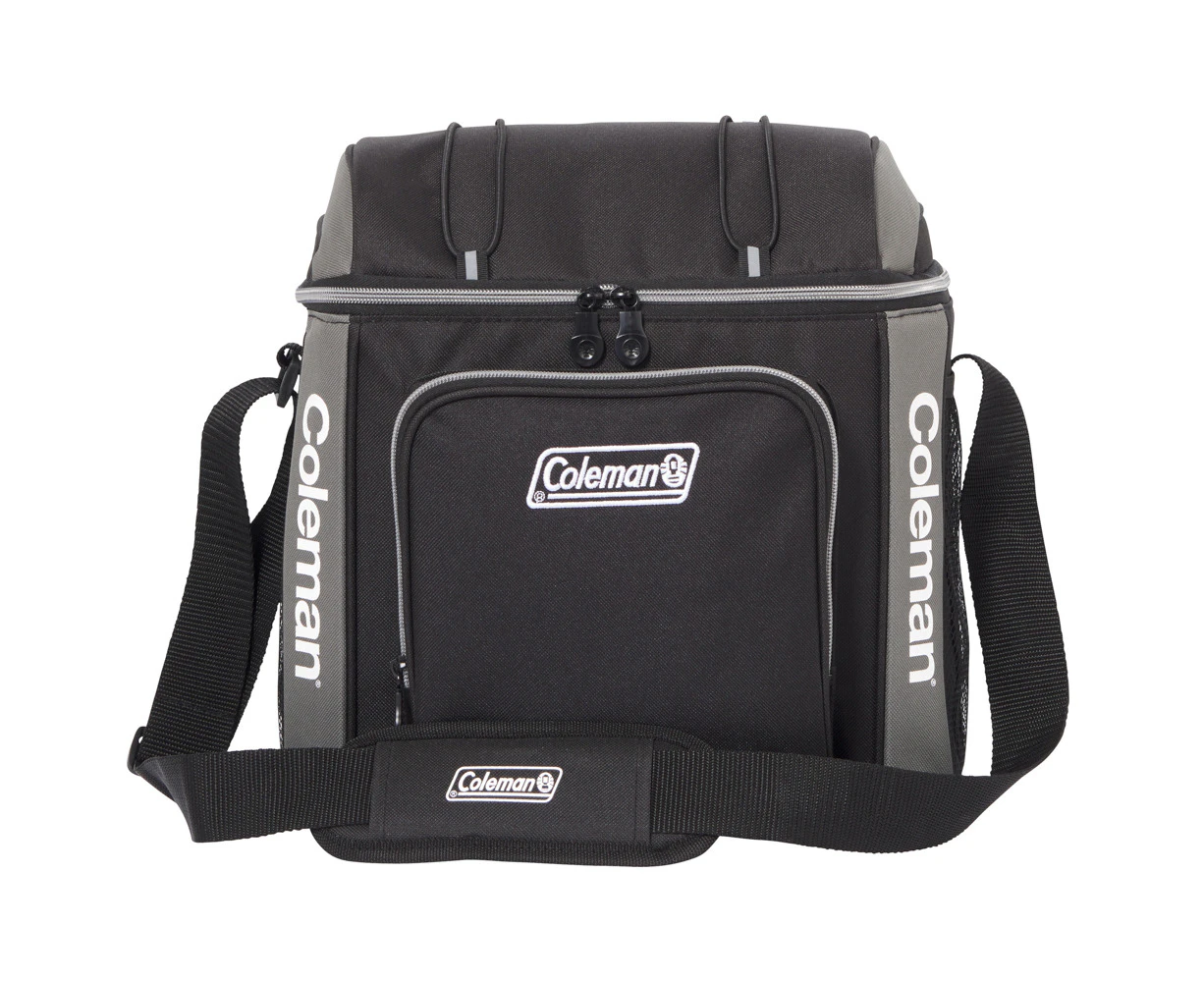 Coleman Plastic Cooler 16 Can Soft Cooler Black Outdoor Camping 30L Black/Grey