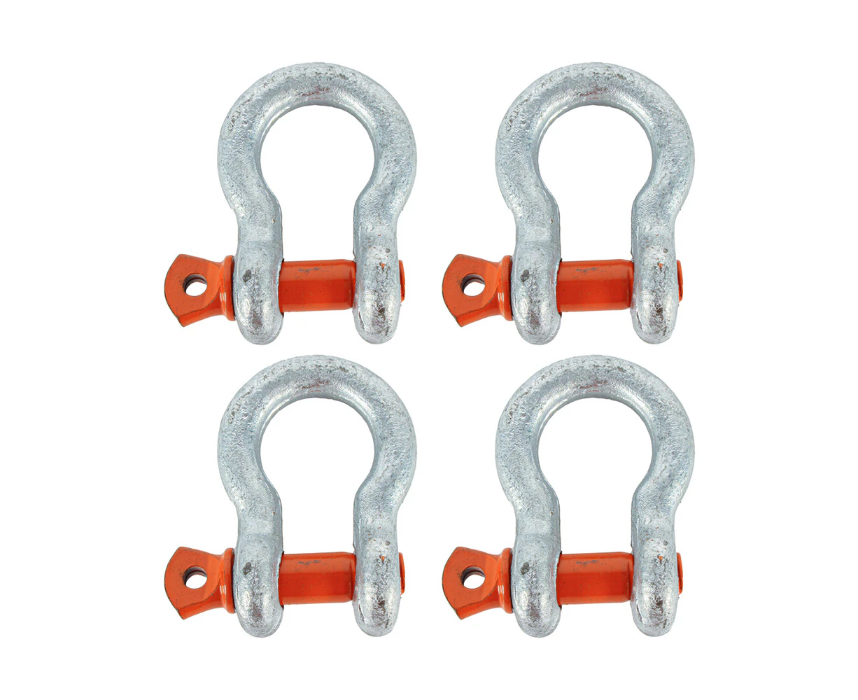 4x Thorny Devil Shackle Bow Grade S Screw Pin SWL 750Kg Outdoor Camping 5/16 Sil