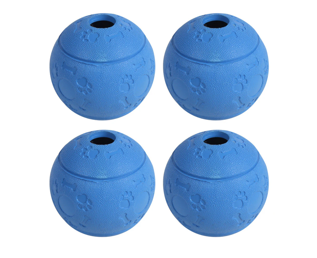 4x Pro Pet Max Pet Rubber Interactive Play Fun Toy Blue Resilient and Fun 8cm