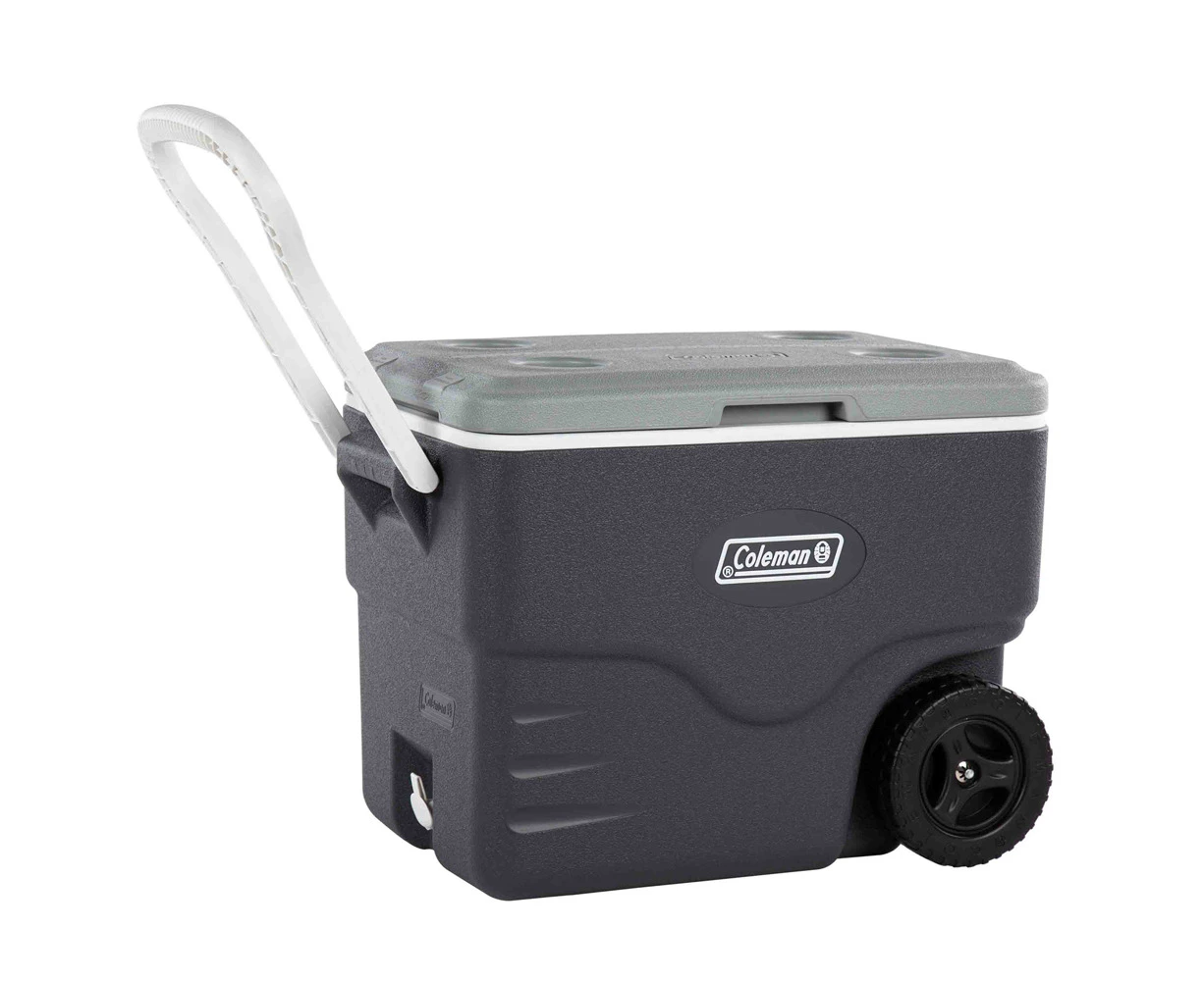 Coleman Plastic Cooler Wheeled Hard Cooler Outdoor Camping 38L Black/Grey