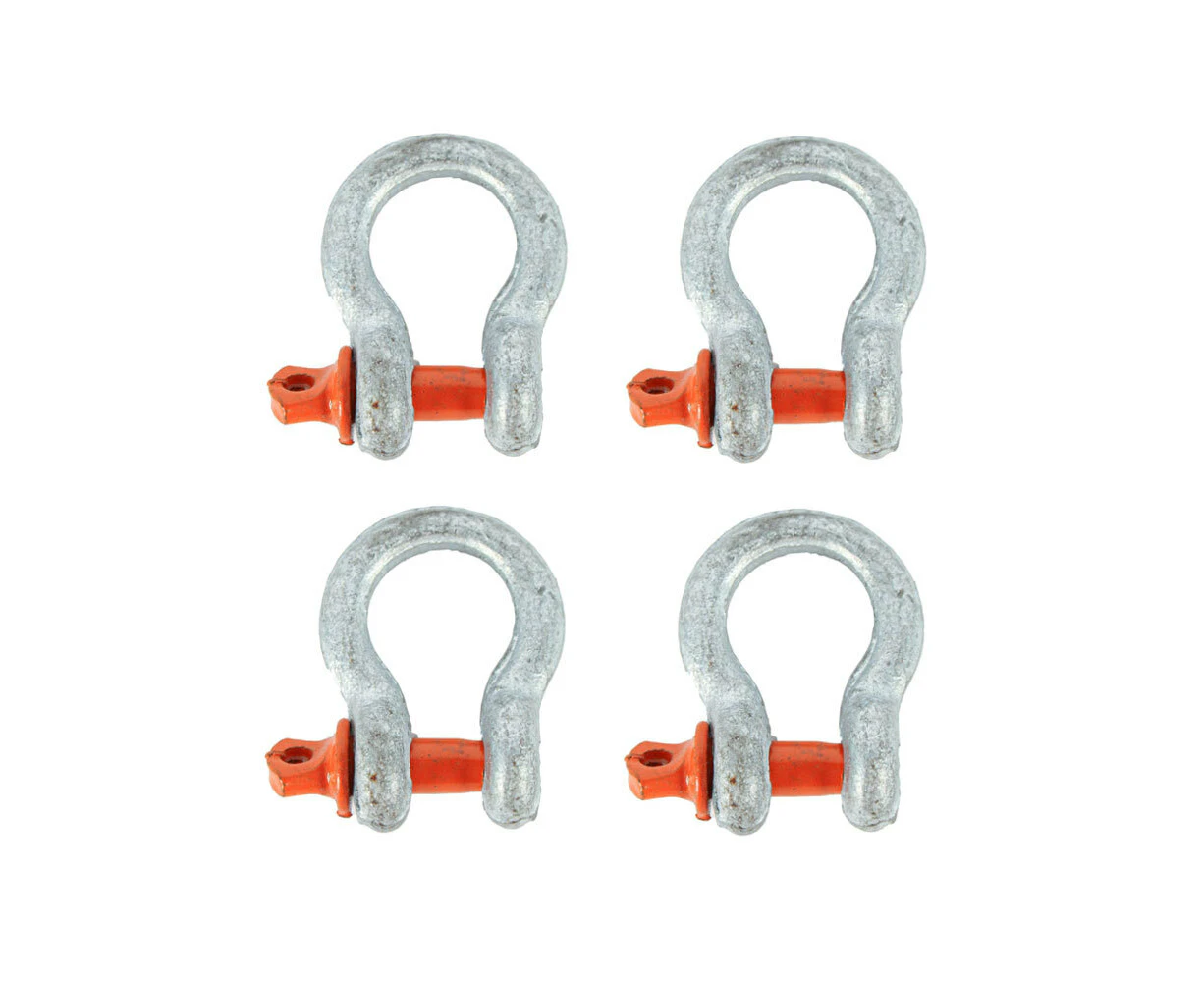 4x Thorny Devil Shackle Bow Grade S Screw Pin SWL 300Kg Outdoor Camping 3/16 Sil