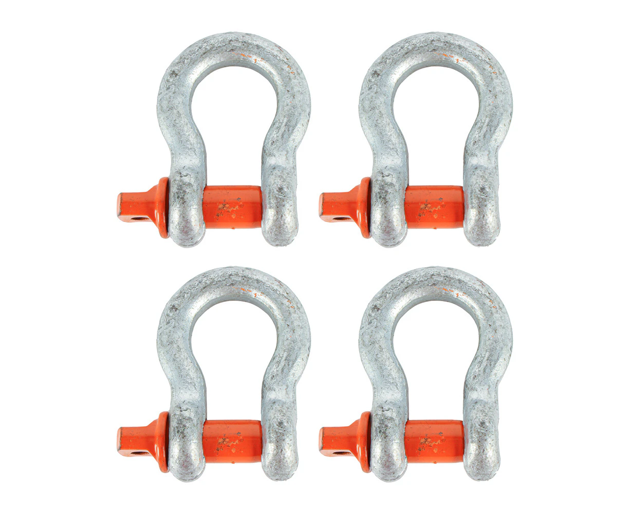 4x Thorny Devil Shackle Bow Grade S Screw Pin SWL 2000Kg Outdoor Camping 1/2 Sil