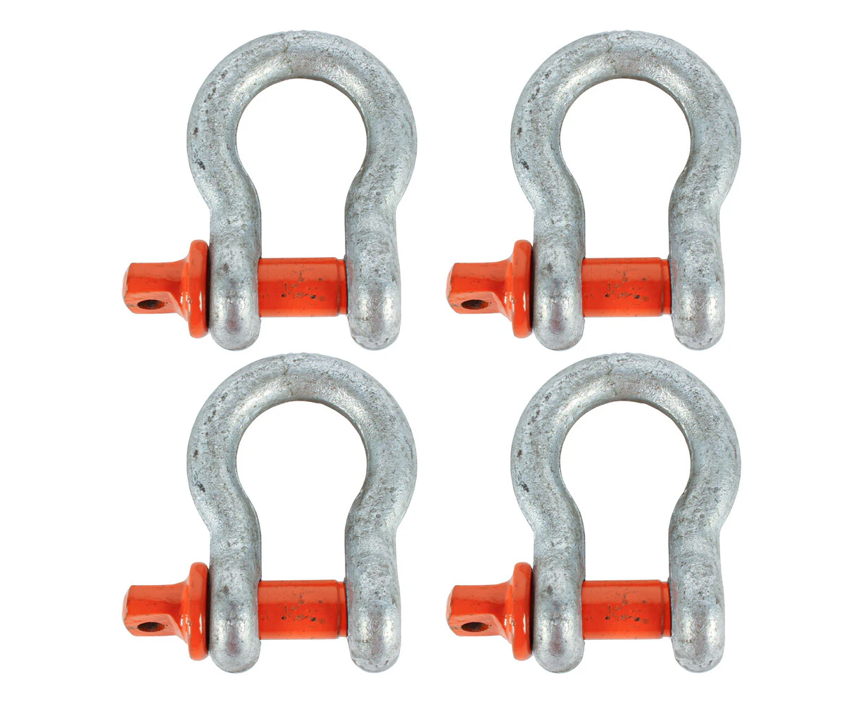 4x Thorny Devil Shackle Bow Grade S Screw Pin SWL 750Kg Outdoor Camping 5/16 Sil