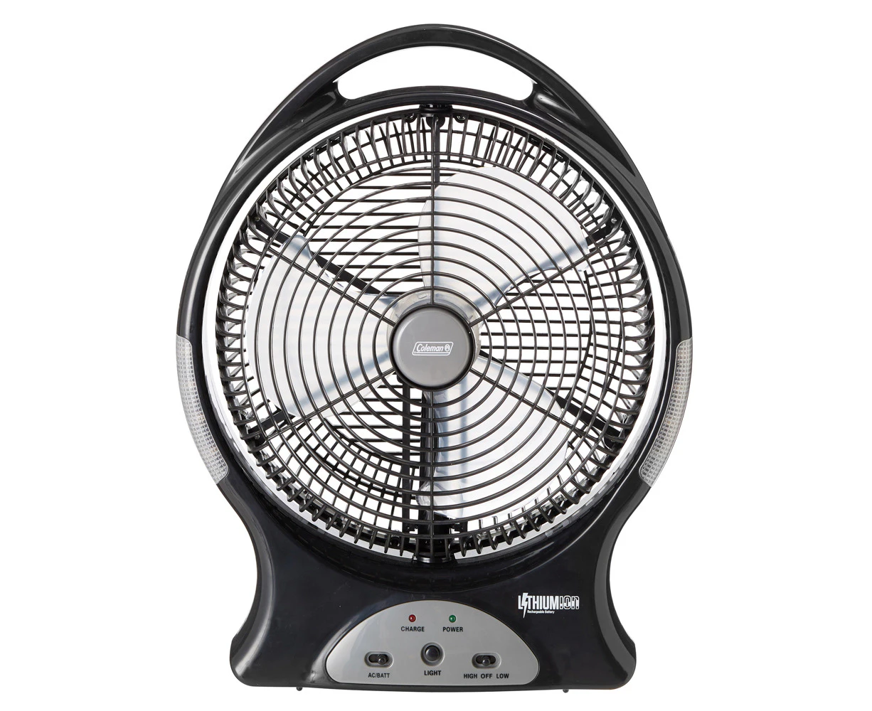 Coleman Fan Lithium Ion Rechargeable Table Fan Outdoor Camping 12cm Black