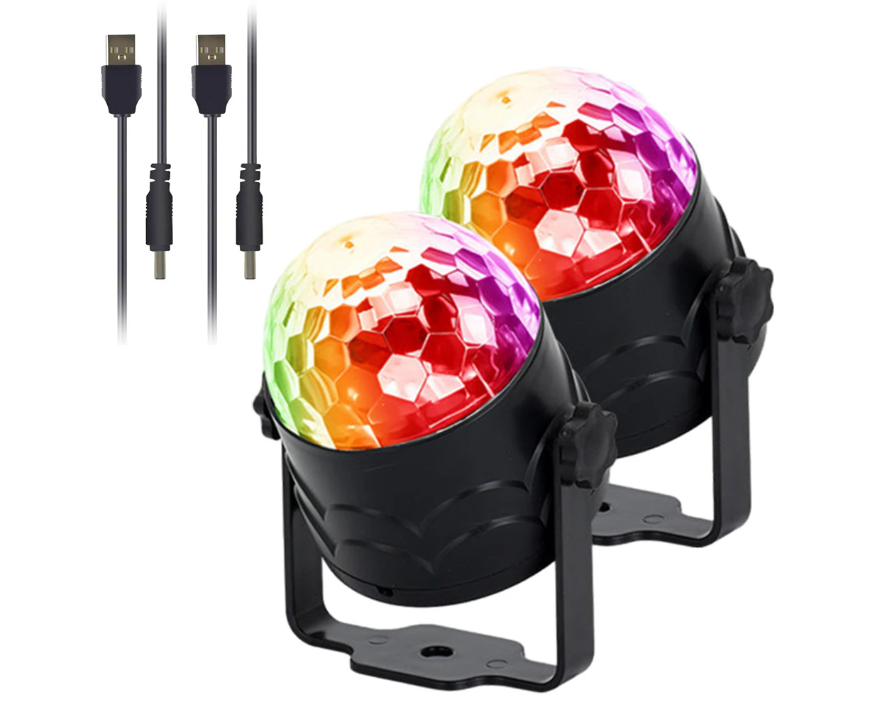 2Pcs Party Light Disco Ball Light Premium LED RGB Stage Lighting Strobe Effect Lamp