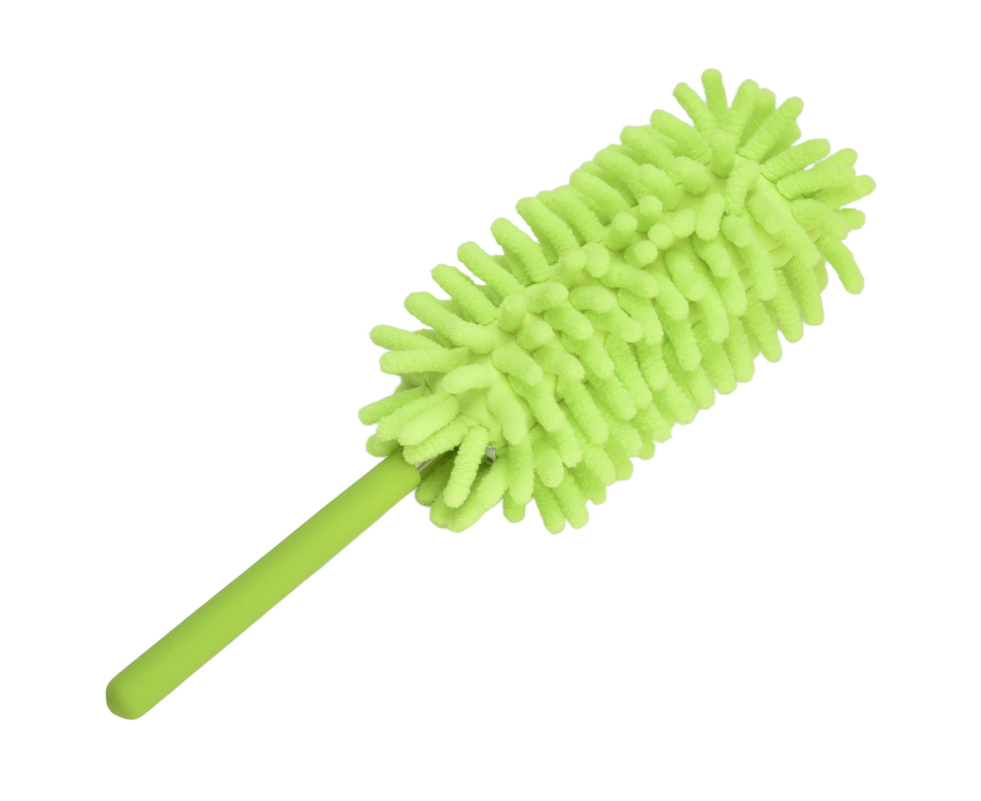 Telescopic Duster Stainless Steel Extendable Reach Lightweight Green Easy Storage