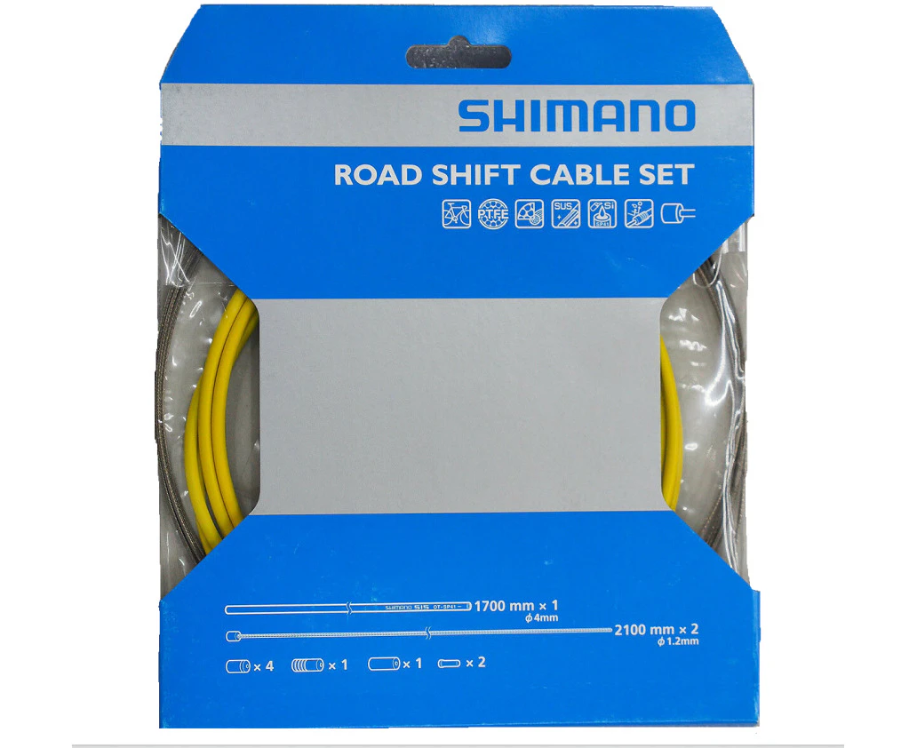 Shimano Gear Cable Set Road Yellow