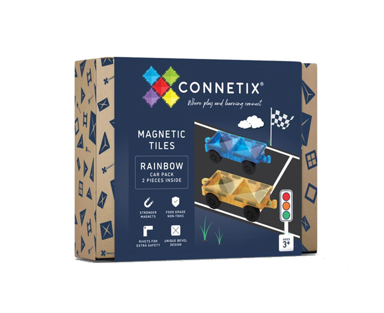 Connetix 2 Piece Rainbow Car Pack