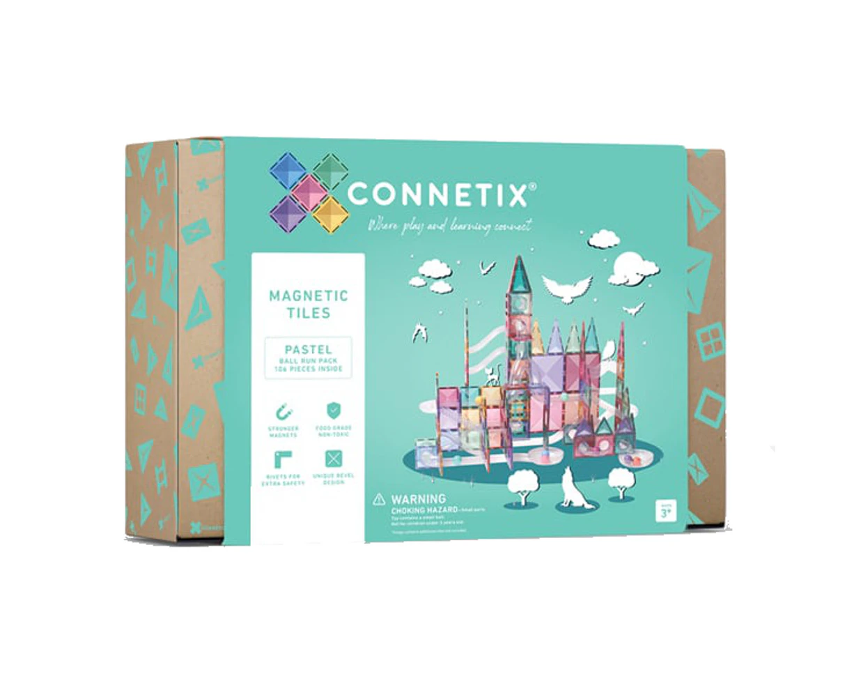 Connetix 106 Piece Pastel Ball Run Pack