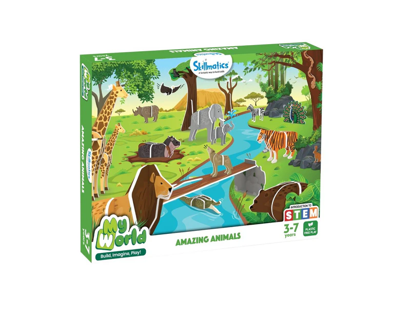 Skillmatics My World Amazing Animals Educational Playset