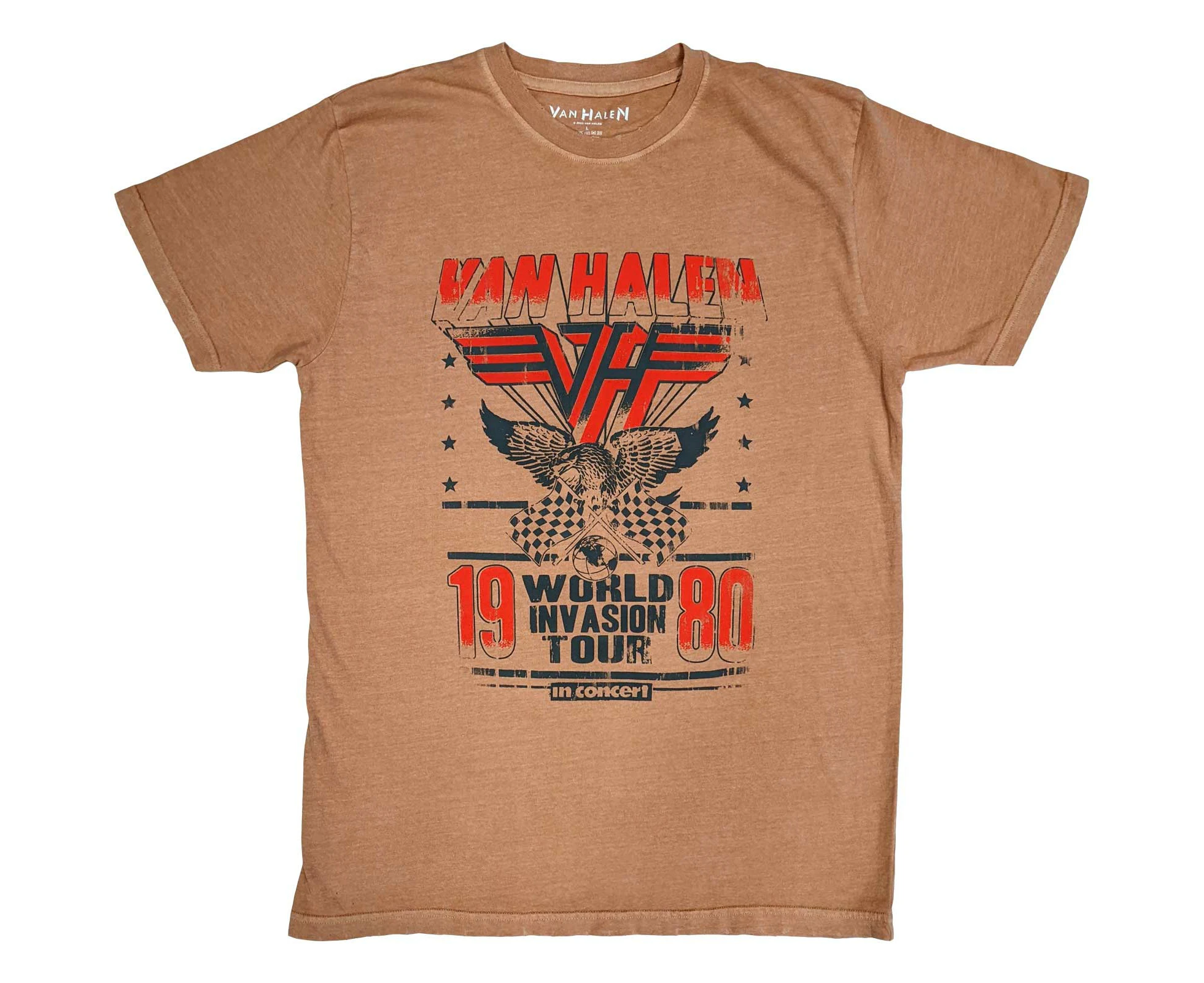 Van Halen | Official Band T-Shirt | World Invasion (Distressed)