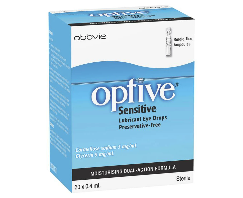 Optive Sensitive Eye Drops 30 x 0.4ml