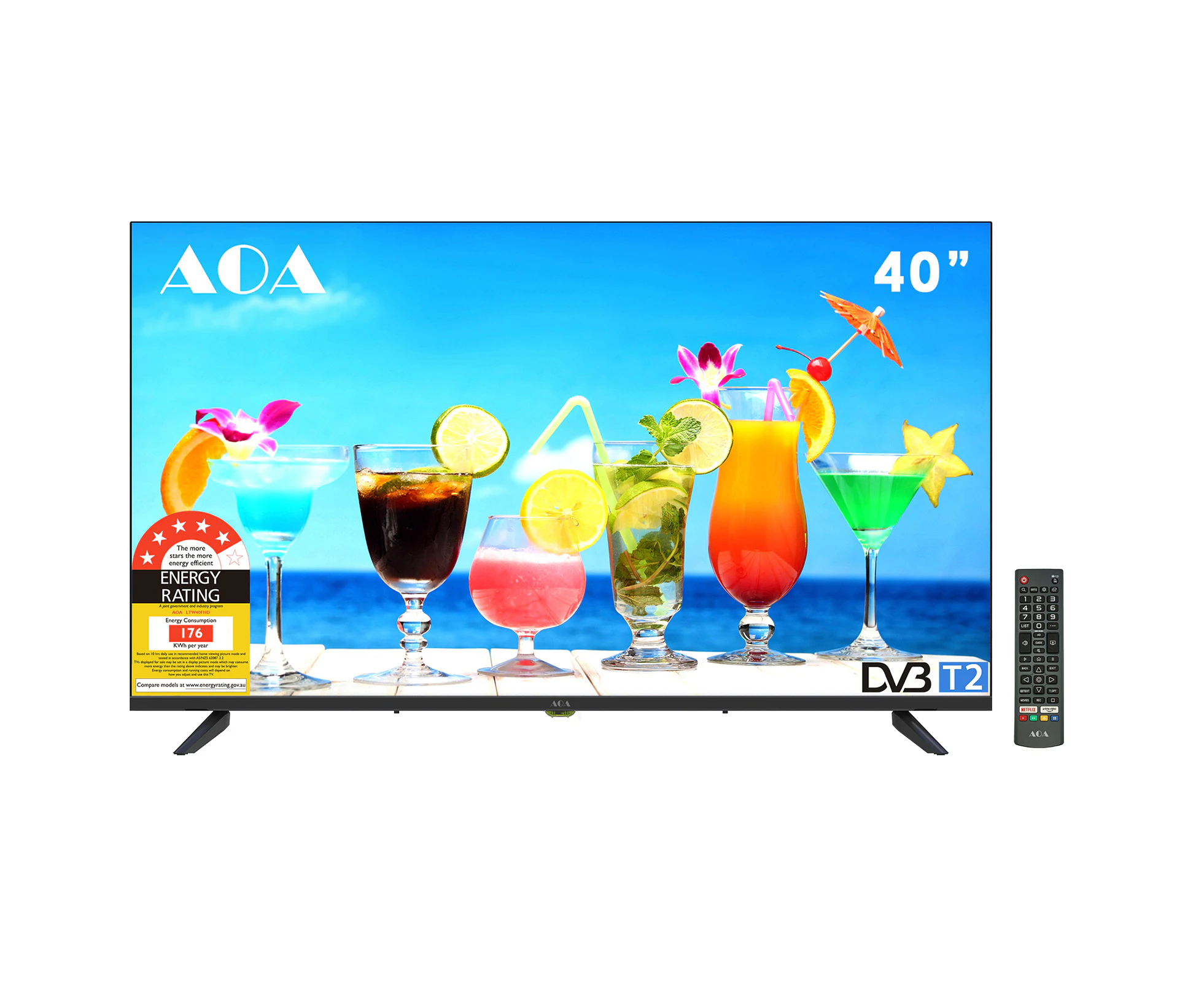 AOA 40inch LED WebOS Smart FHD TV DVB-T2 BT WIFI 2.4G/5G