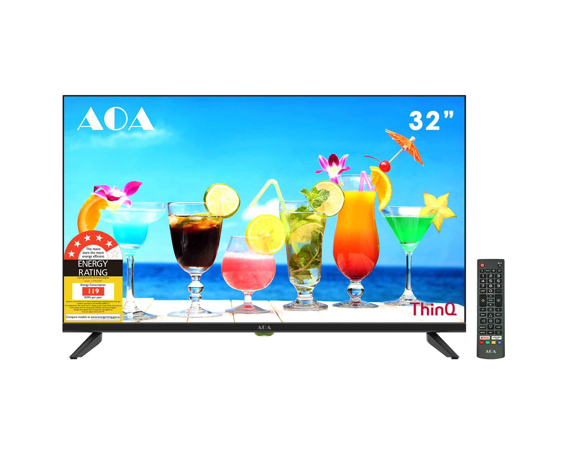 AOA 32inch LED WebOS Smart HD TV DVB-T2 BT WIFI 2.4G/5G