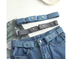 No Buckle Stretch Belt for Women and Men Elastic Waist Belt for Jeans Pants-light Blue