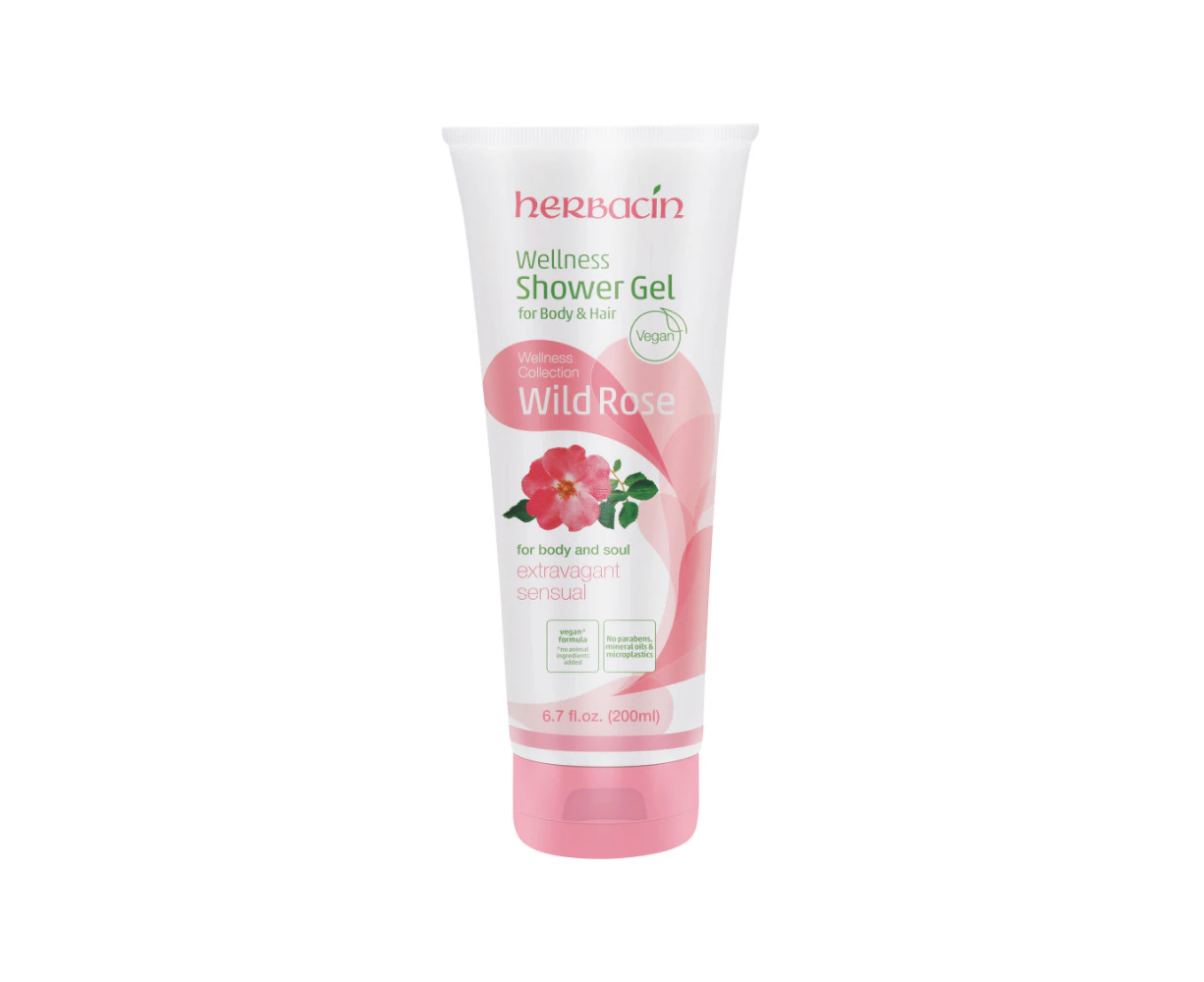 Herbacin Wellness Shower Gel Wild Rose 200ml