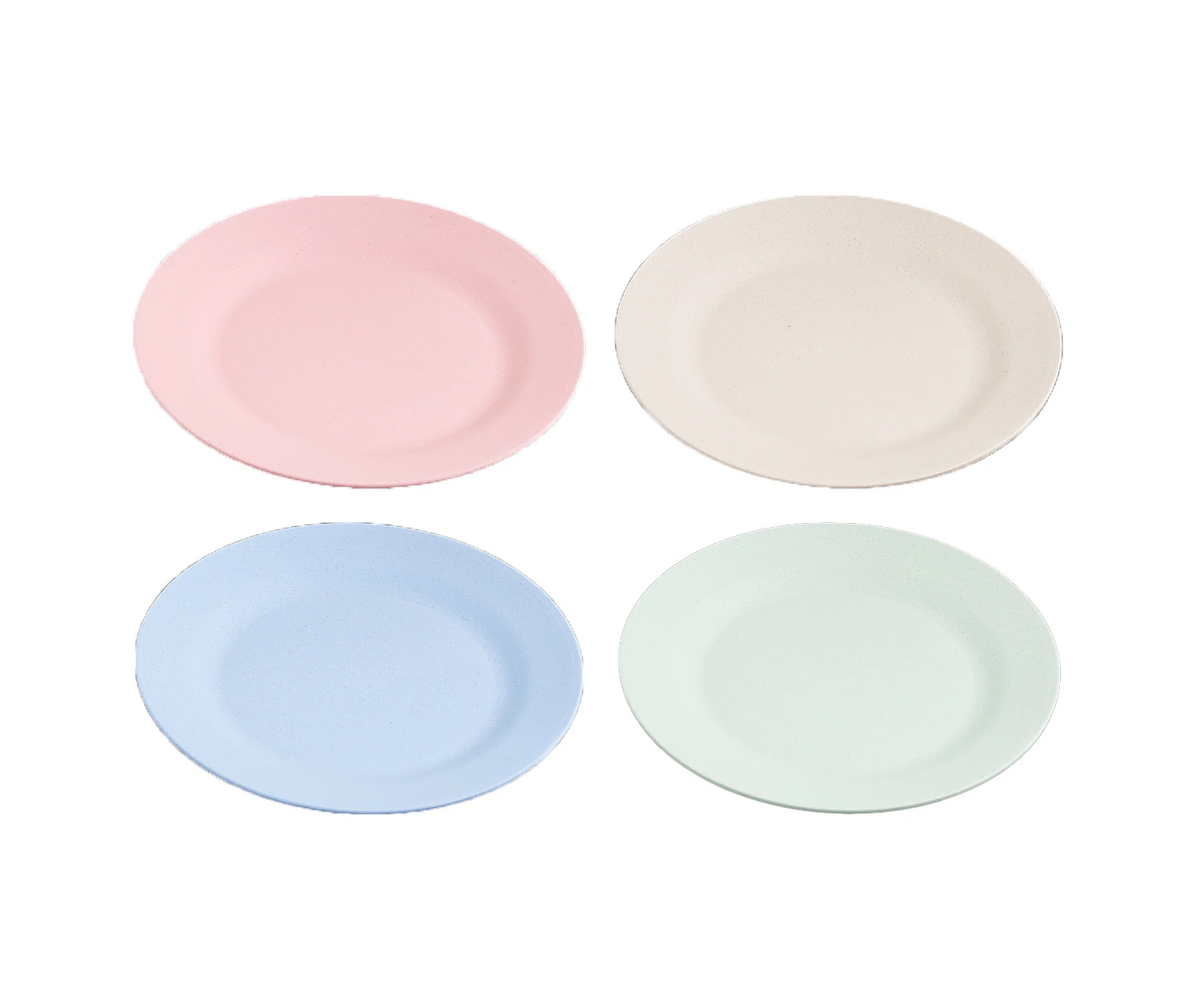 28cm Plastic Dinner Plate Set, 4 Pieces, BPA-Free