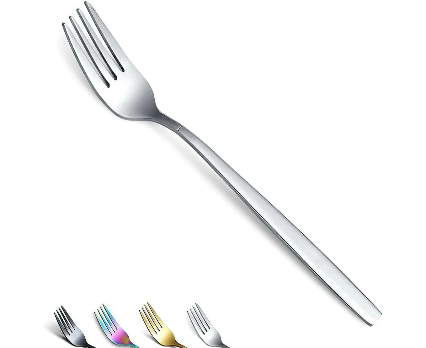 6-Piece Modern Stainless Steel Table Fork Set, Cutlery Set with Spoons