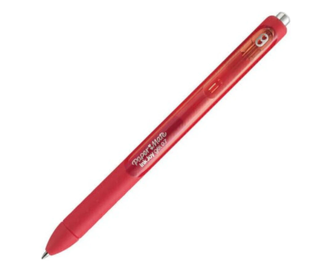 Paper Mate Inkjoy Retractable Gel Pen 0.7mm Red (Individual)