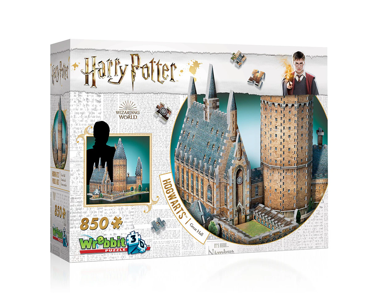 Wrebbit 3D Harry Potter Great Hall Puzzle 850 Pieces