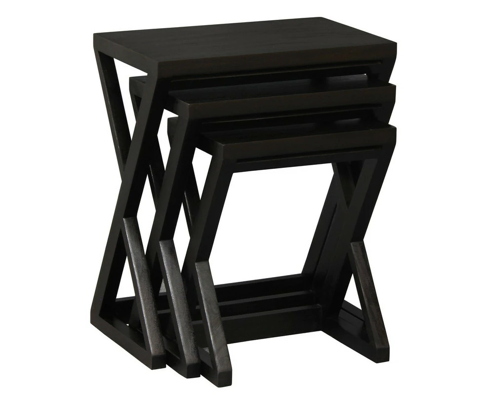 Manhattan Nesting Table - Set of 3 (Chocolate)