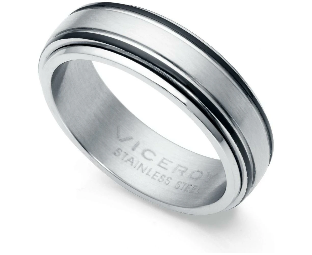 Viceroy Fashion Gent's Ring Mod. 75329a02000 Silver Toned Stainless Steel Jewelry