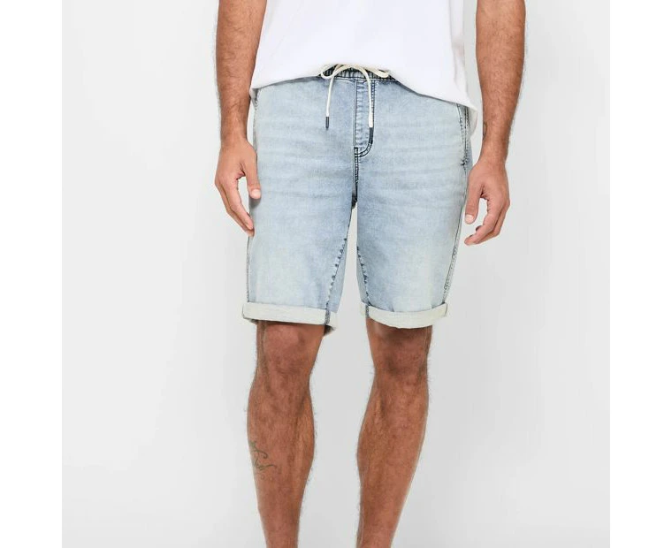 Target Knit Denim Shorts