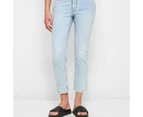 Target Straight High Rise Crop Length Denim Jeans