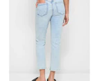 Target Straight High Rise Crop Length Denim Jeans