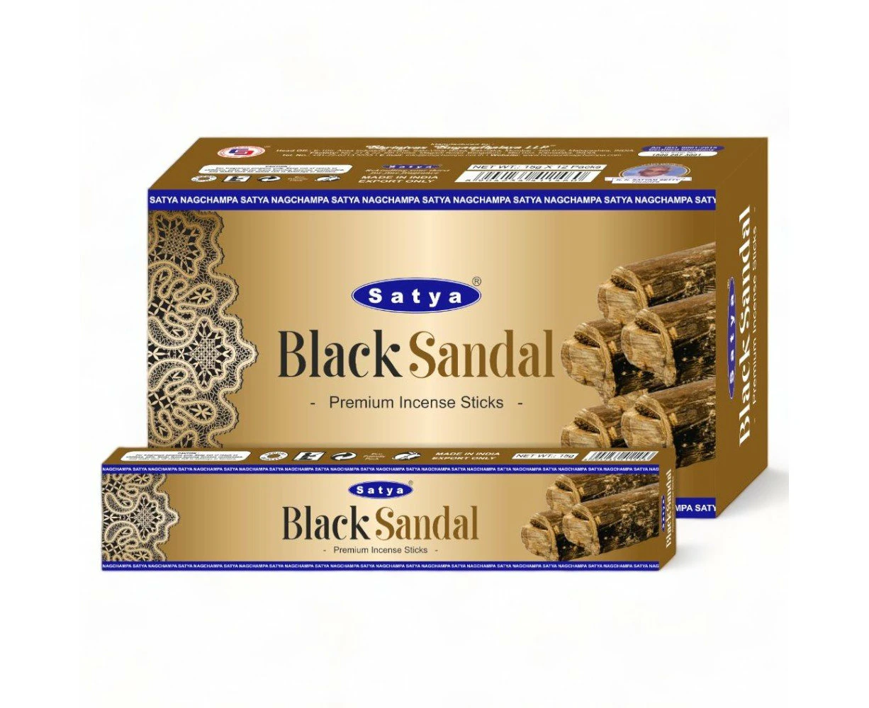 Crystal Wonderland Satya Premium Mumbai Black Sandal Incense Sticks