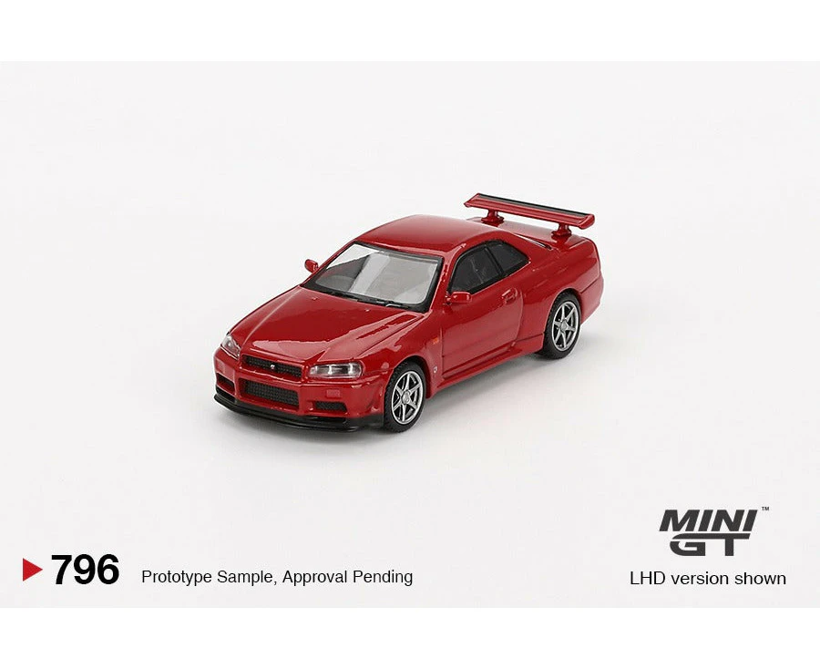 Mini GT Nissan Skyline GT-R R34 V-Spec Active Red (Blister)