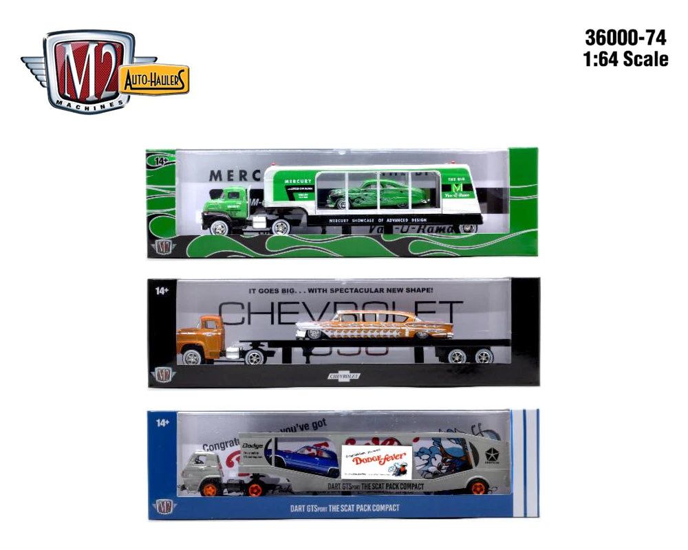 M2 Machines 1:64 Auto-Haulers Release 74 - Set of 3