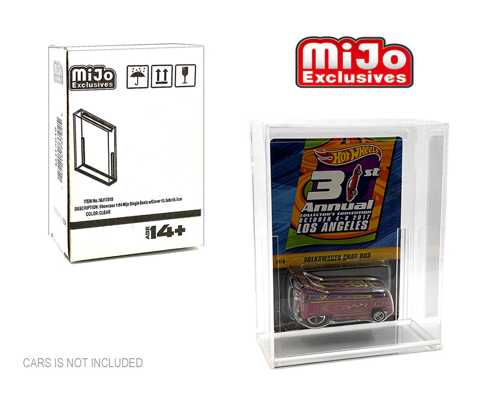 Showcase 1:64 Basic Redline Collector Single Display Case (5.25'x2.5'x7.5') - Mijo Exclusives