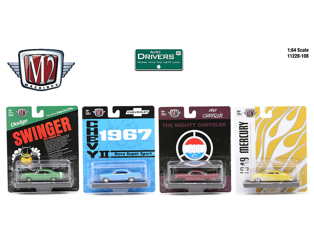 M2 Machines 1:64 Auto-Drivers Release 108 - Set of 4