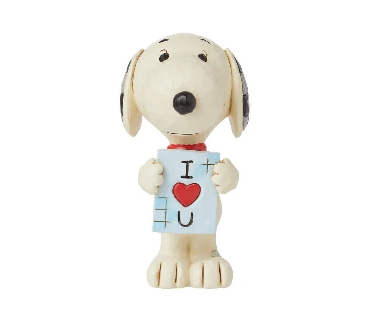 Peanuts by Jim Shore - Snoopy with Love Sign Mini Figurine