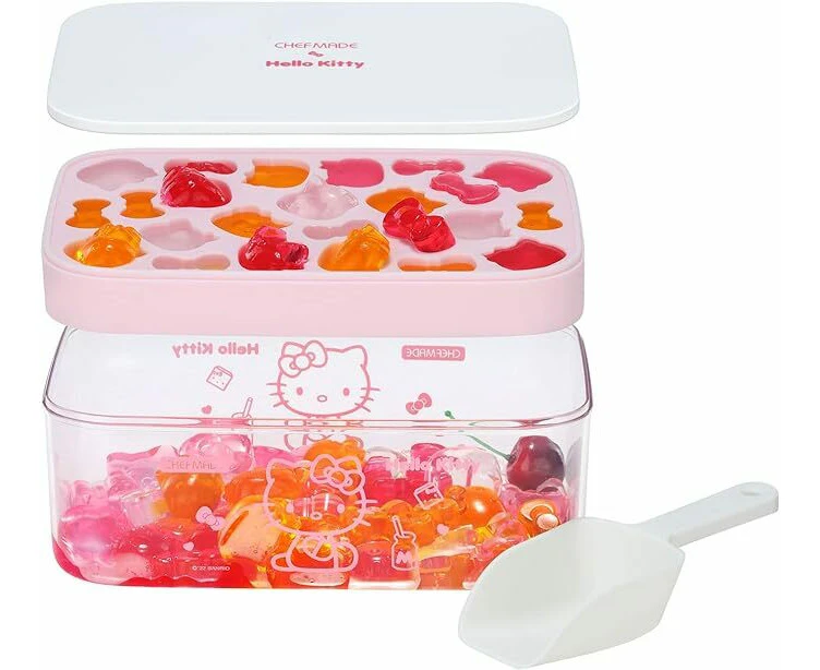 Chefmade x Sanrio - Hello Kitty Ice Cube Tray with Lid & Bin