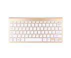 Smart Wireless Keyboard Mouse Kit Silent LED Indicator Waterproof Power Saving Compact Keyboard Mouse Set for Office Gold