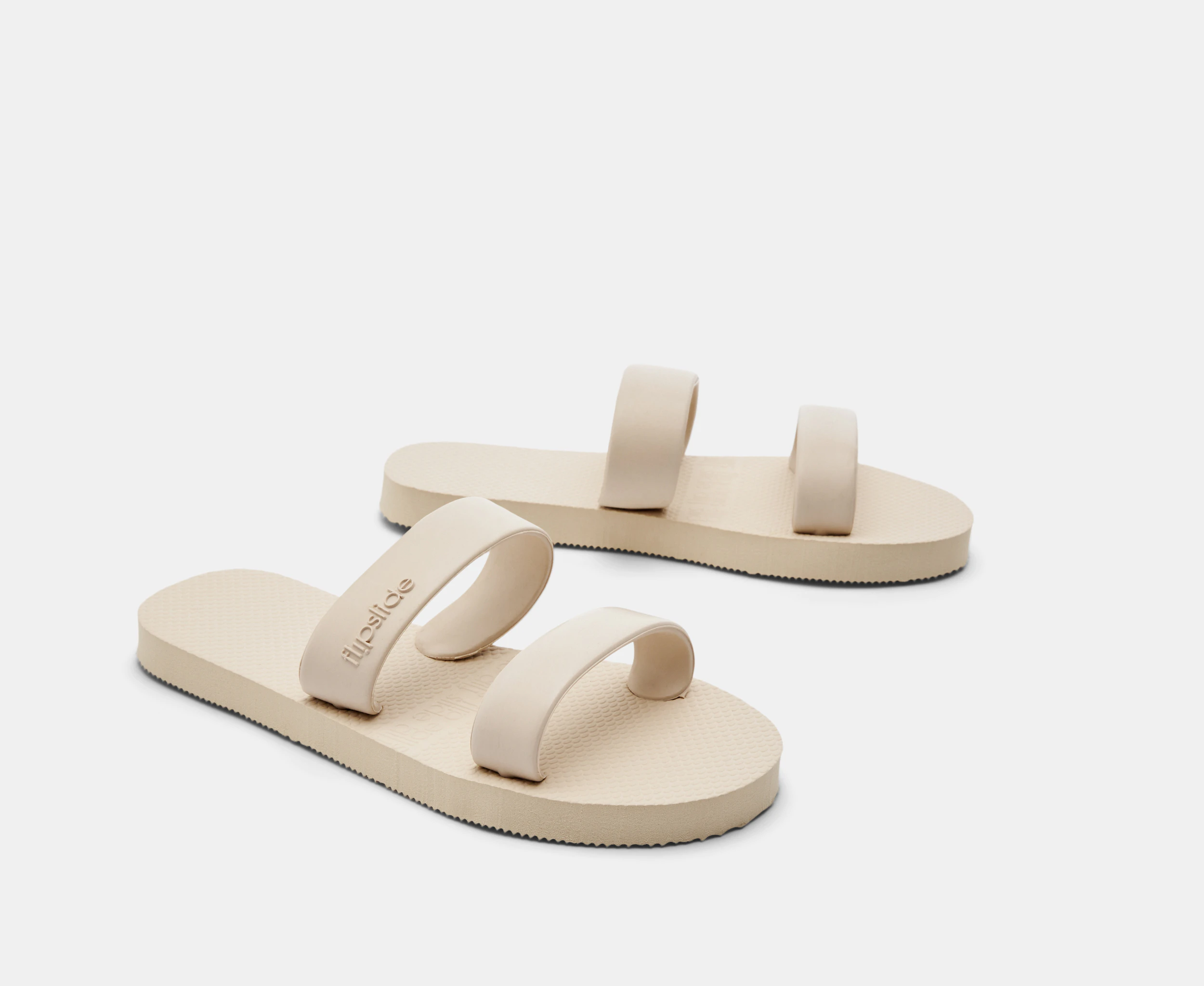 FlipSlide Women's Flip Flop Slides - Coconut White