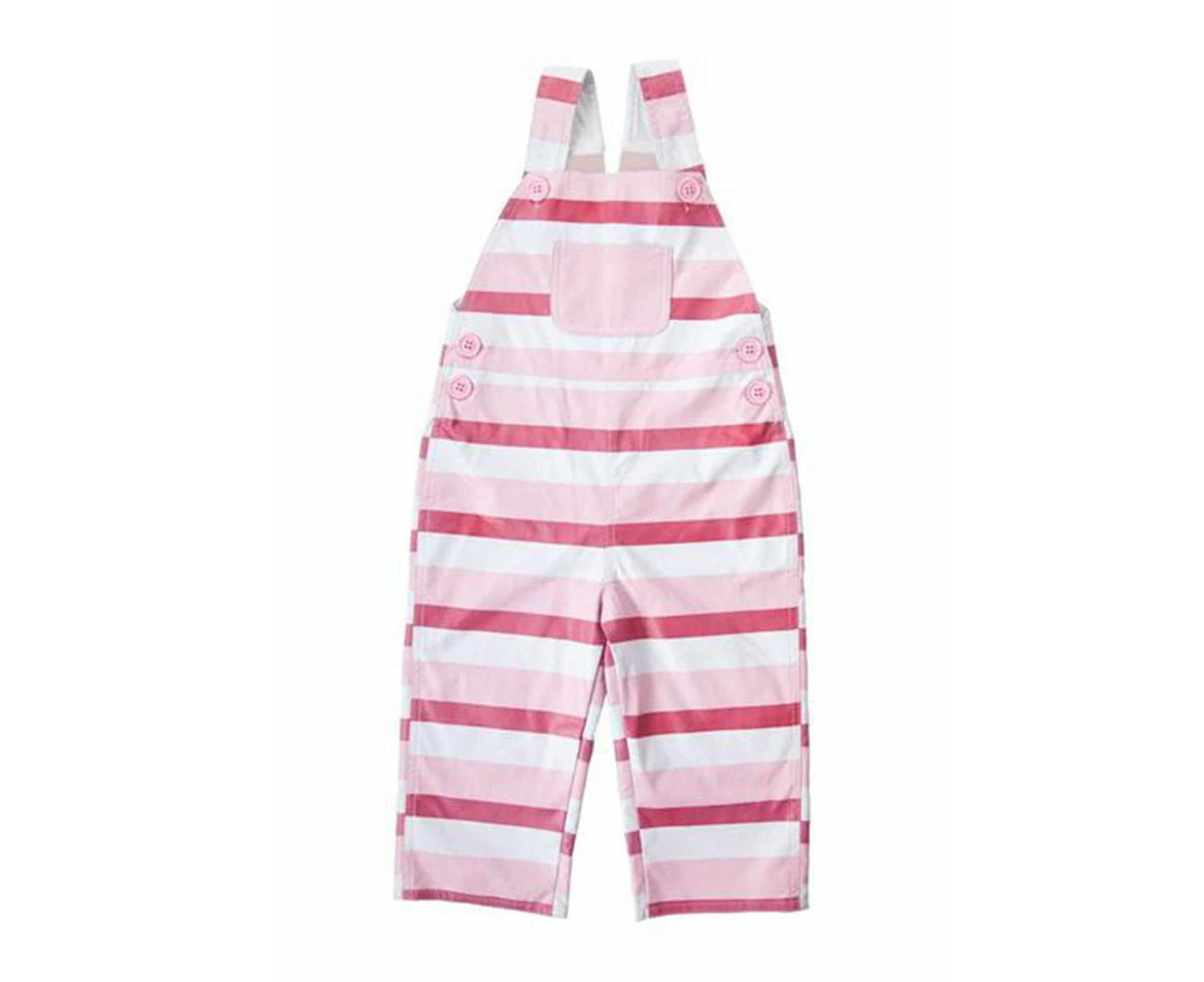 Overcrawls Overalls - Pink Stripe