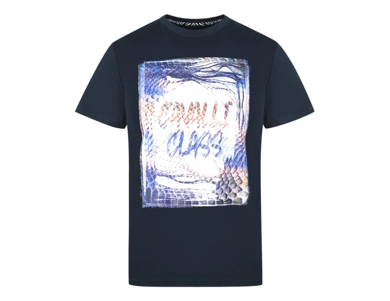 Cavalli Class Mens QXT61O JD060 04926 T-Shirt Navy