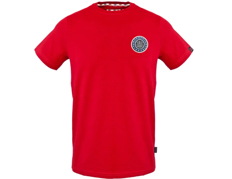 Aquascutum Mens T01423 52 T-Shirt Red