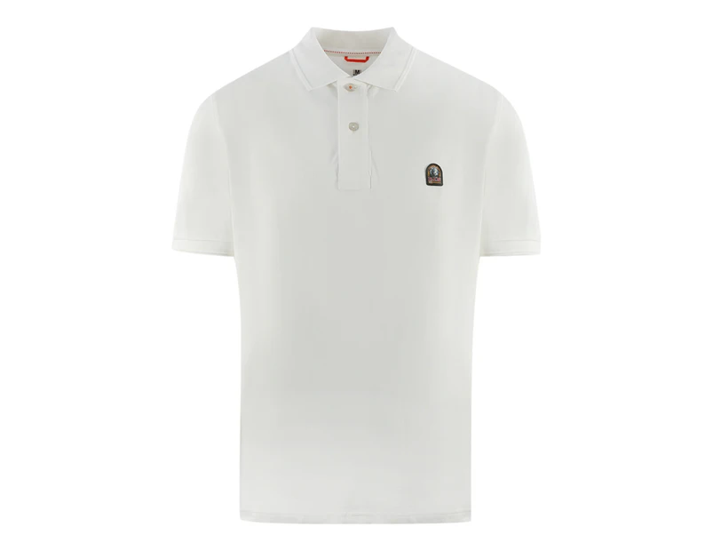 Parajumpers Mens Polo Shirt Patch Polo 505 White